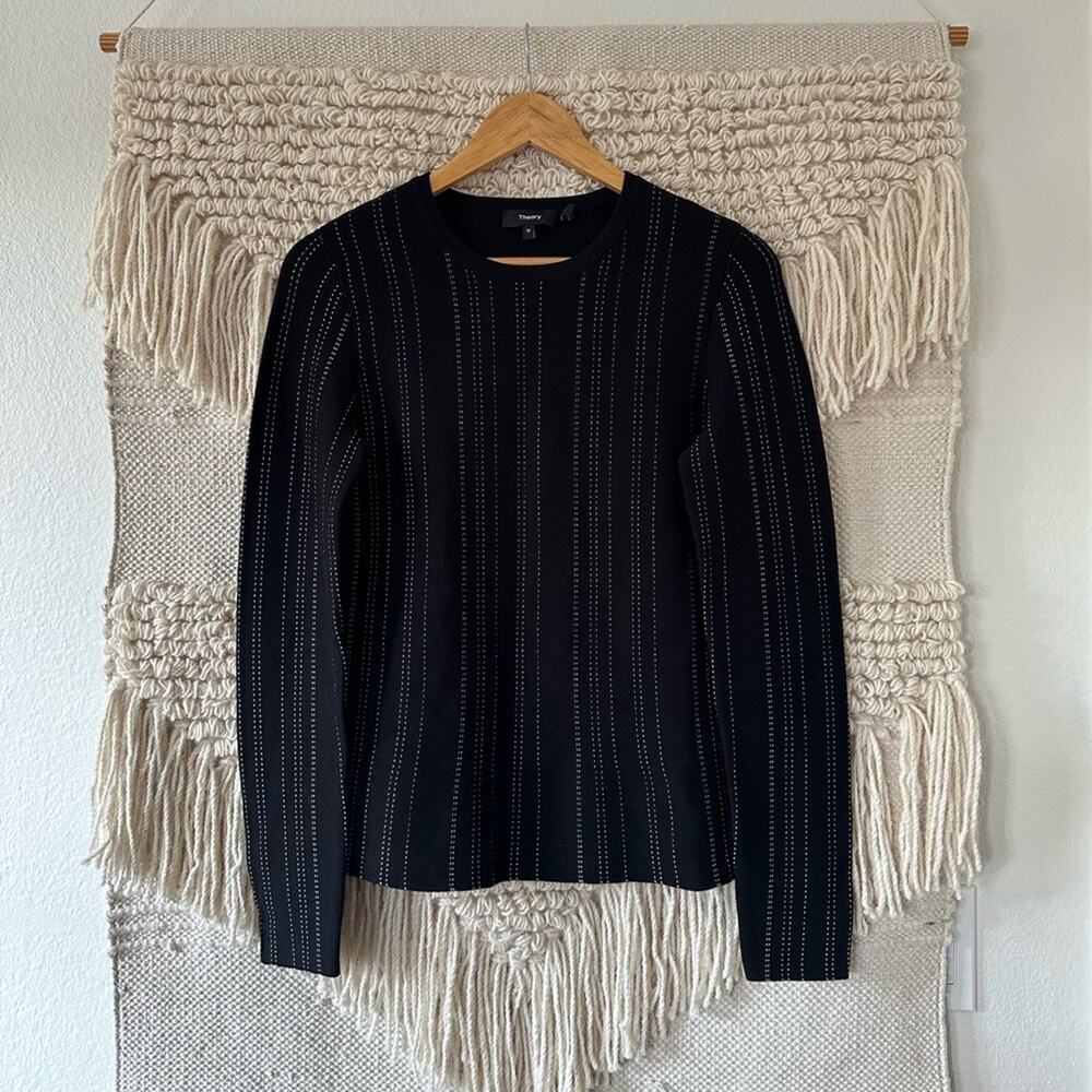 Theory Slim Crew Prosecco Sweater